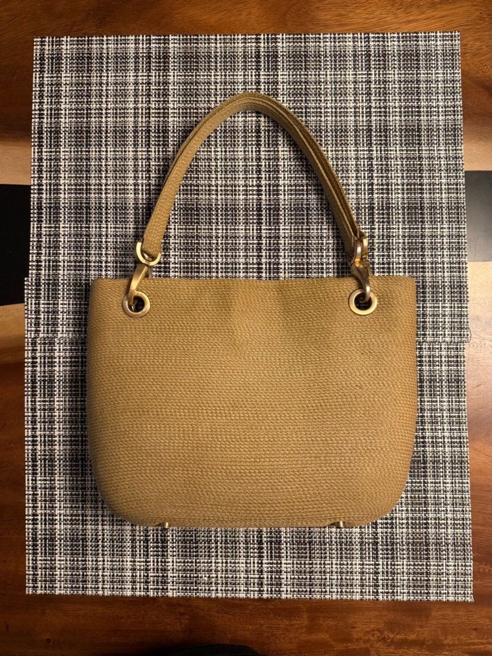 ERIC JAVITS Raffia Bucket Bag Neutral Straw Shoulder Tote - Picture 5 of 8